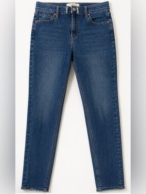 KanCan High Rise Skinny Jeans Raw Hem Stretch Denim Medium Wash Size 29